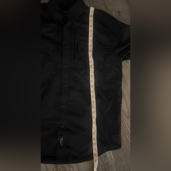 511 Tactical Shirt / Mens Medium-Vented Button Down Utility Short Sleeve~ Black - Picture 7 of 7